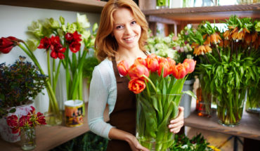Happy florist