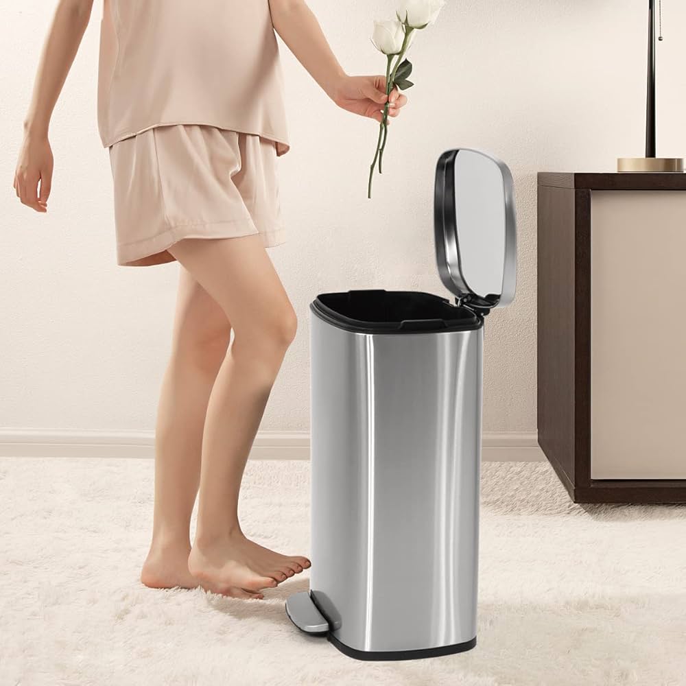 Stylish Metal Garbage Cans